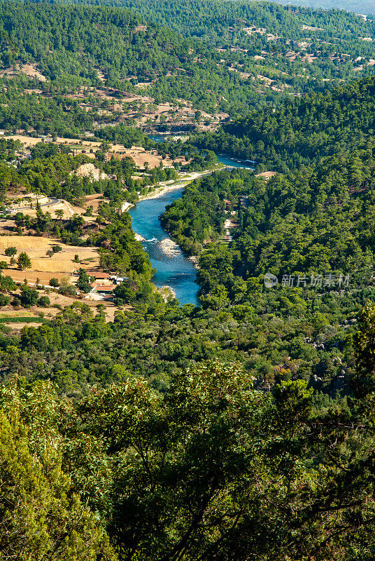 High view of Köprüçay river
